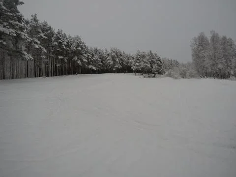 Frozen river bed Stock Photos