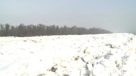 Frozen river Stock Footage 11165535