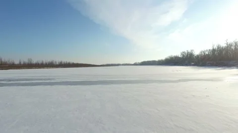 Frozen river 스톡 동영상 58801211