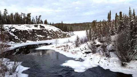 Frozen river Stock Footage 142771020