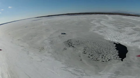 Frozen river Stock Footage 171874177