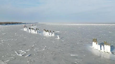 Frozen River Stock Footage 300649477