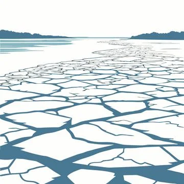 Frozen River With Icy Texture Close Up (1) vector illustration design 128 Stock Illustration