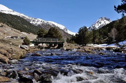 Frozen river Stock Photos