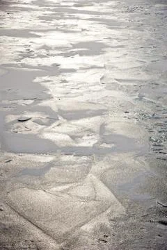 Frozen river 스톡 사진