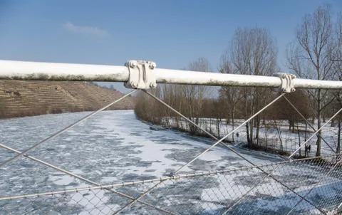 Frozen river Stock Photos