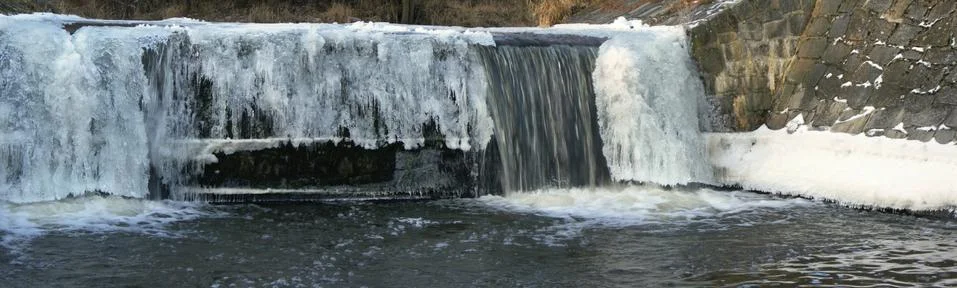 Frozen river Stock Photos