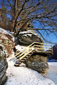 Frozen river Stock Photos