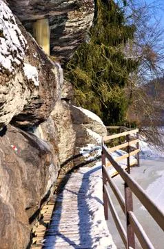 Frozen river Stock Photos