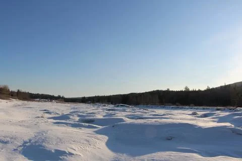 Frozen River 写真素材