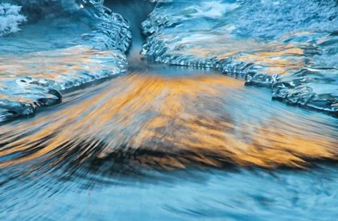 Frozen river Stock Photos