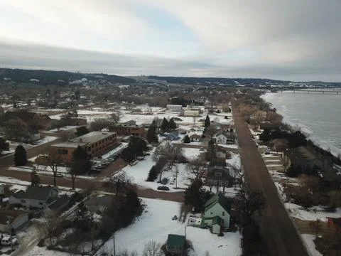 Frozen river Stock Photos