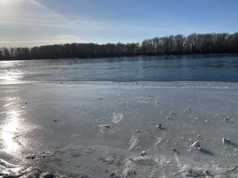 Frozen River Stock Photos