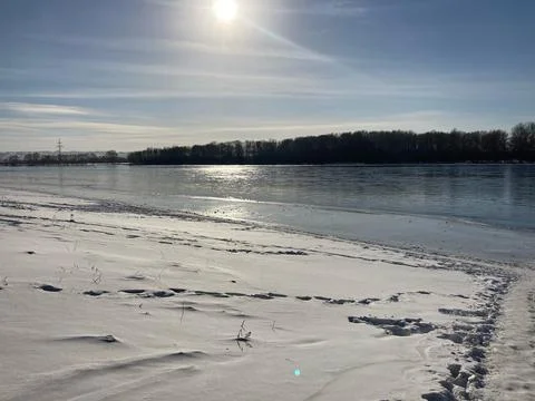 Frozen River Stock Photos