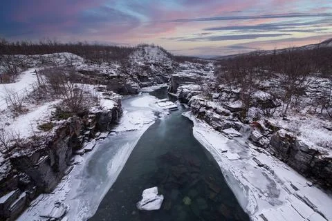 Frozen River Foto stock