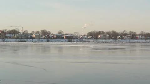 Frozen river ProRes Video stock 10720017