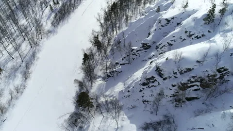 Frozen river in the taiga. Stock Footage 152506507
