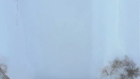 Frozen River In Winter Stock Footage 148810313