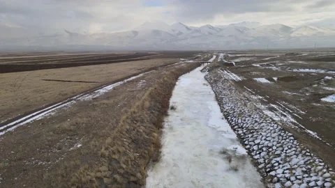 Frozen river winter Stock Footage 237161284