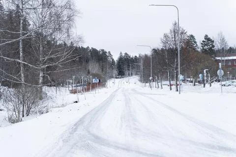 Frozen Road Stock Photos