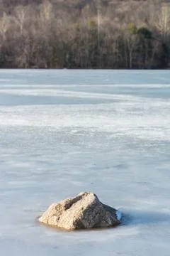 Frozen rock Stock Photos