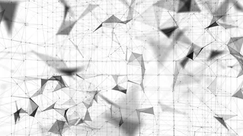 Frozen rotating structure. Broken matrix. Depth of field. Seamless loop Video stock 96988517