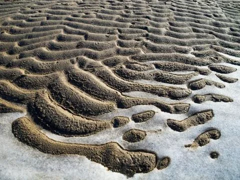 Frozen sand and ice pattern. Stock Photos