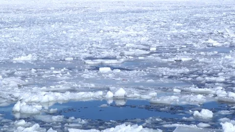 Frozen sea Stock Footage 79858979