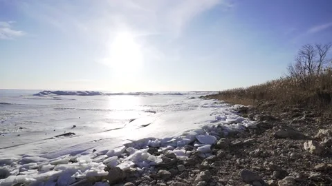 Frozen sea in ice Stock Footage 169686032