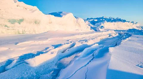 Frozen sea ice Stock Photos