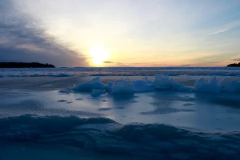 Frozen sea. Stock Photos