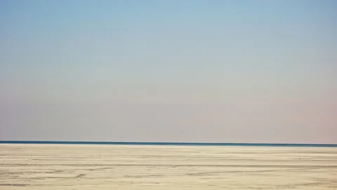 Frozen Sea Surface with Blue Sky in Winter Stock-Footage 326372651