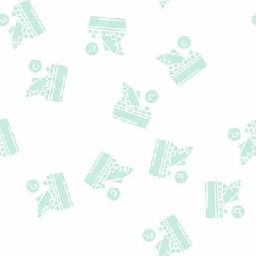 Frozen seafood glyph seamless pattern Stock Illustration