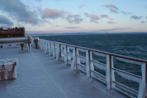 Frozen ship 库存照片