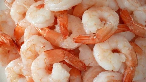 A Frozen Shrimp In Video Footage. 4k. 