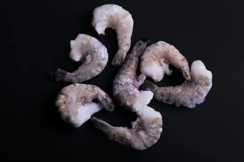 Frozen Shrimps Stock Photos