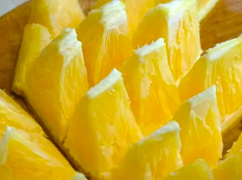 Frozen Sliced Orange Stock Photos