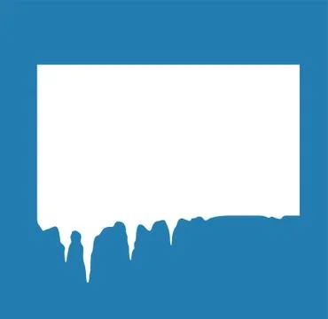 Frozen snow winter vector banner Stock Illustration