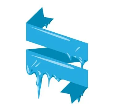 Frozen snow winter vector banner Stock Illustration