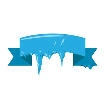 Frozen snow winter vector banner Stock Illustration