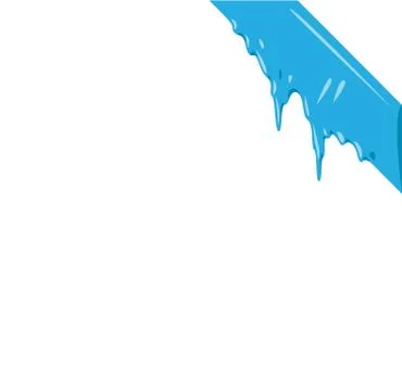 Frozen snow winter vector ribbon Stock Illustration