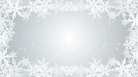 Frozen Snowflake frame animation -silver Stock Footage 56281022