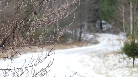 Frozen snowy way to somewhere Video stock 70096247
