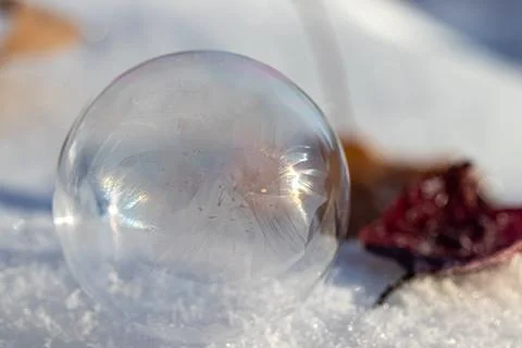 Frozen Soap Bubble Foto stock
