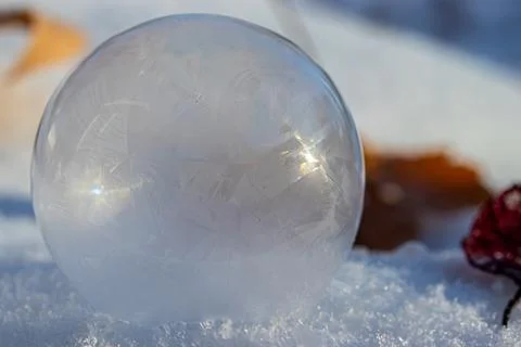 Frozen Soap Bubble Foto stock