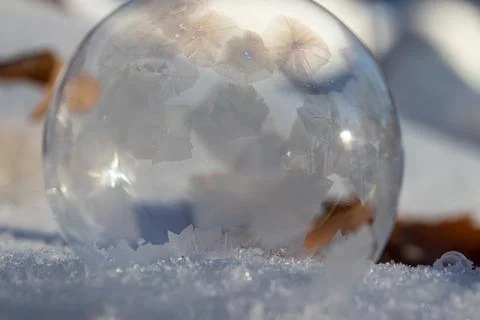Frozen Soap Bubble Foto stock