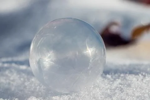 Frozen Soap Bubble Foto stock