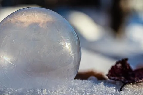 Frozen Soap Bubble Foto stock