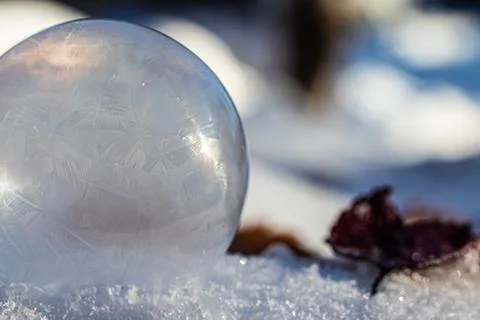 Frozen Soap Bubble Foto stock