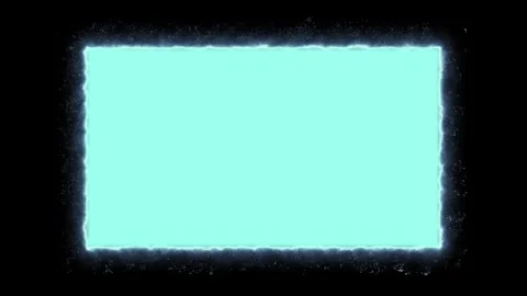 Frozen soft blue white rectangle with water splash around on black backgroun Stock Footage 261624172